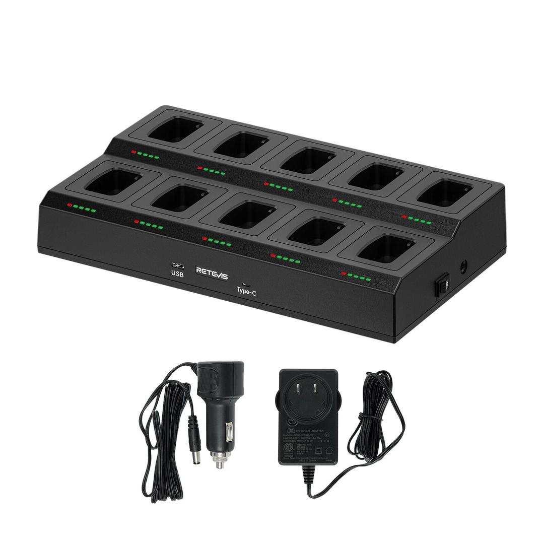 Retevis RTC777T 10-Way Multi-Unit Gang Charger for H777/H777D/H777H