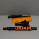 33" Snow Brush and ice Scraper for car Windshield, 2 in 1 with 360Rotating Brush Head, Thick PVC Brush,Detachable and Assembled, with Ergonomic Foam Grip for Cars(Heavy Duty ABS,Orange)