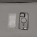 ESR for iPhone 15 Pro Max Case with Stand, Compatible with MagSafe, Full-Body Military-Grade Drop Proof Case with Built-in 9H+ Tempered Glass Screen Protector, Armor Series, Clear Grey