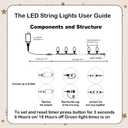 Dazzle Bright C9 Christmas String Lights, 100 LED 66 FT Waterproof Connectable Fairy Lights with 100 Spring Clips Timer, Christmas Decoration for Outdoor Roofline Home Garden Yard Tree (Multi-Colored)