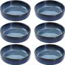 Colias Wing 3.5 Inch Vintage Style Kiln Glazed Ceramic Side Dishes Korean Bowls Seasoning Dishes Soy Dipping Sauce Dishes-Set of 6 (Classical)