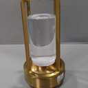 Rechargeable Table Lamp for Outdoor Indoor: Cordless Portable Table Lamps with 3 Color Stepless Dimmable - LED Metal Battery Operated Lantern - Small Table Lamp for Bedroom/Bar/Coffee Shop/Camping (Gold)