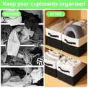 Large Shelf Storage Bins [4 Pack],Decorative Collapsible Storage Basket,Fabric Closet Organizer and Home Storage Cubes with Handles for Organizing Books, Clothes, Toys, NurseryBlack