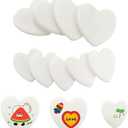 Lifetop 12PCS White Heart Shaped Rocks for Painting, Medium & Small Heart Rocks to Paint, 2.0/2.4in Flat Painting Stones,Smooth Kindness Rocks for Crafts, DIY,Garden Decoration,Holidays