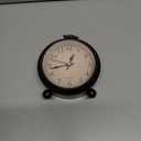 Vintage Retro Analog Alarm Clock, 4 inch Super Silent Non Ticking Small Clock with Night Light, Battery Operated, Simply Design, for Living Room, Bedroom, Bedside, Desk, Gift Clock (Arabic)