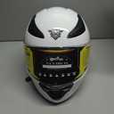 VCOROS Motorcycle Full Face Helmet for Unisex-Adults DOT Approved WS-609 Motorbike Street Bike Racing Helmets, Gloss White, Large