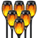 Kurifier Solar Lights Outdoor, 6Pack Solar Torch Light with Flickering Flame, Waterproof Solar Garden Light, Outdoor Solar Lights for Yard, Flame Torches for Outdoor Decorations Decor Yard