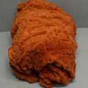 Bedsure Gentlesoft Sherpa Fleece Throw Blanket for Couch - Fluffy & Cozy Cable Jacquard Tufted Throw for Women Gift, Thick and Warm Christmas Blanket for Winter, Orange, 50x60 Inches