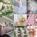 3 x Glitter Tulle Fabric 56 Inch by 5.5 Yards Fabric Tulle Bolt for Wedding Christmas Decorations DIY White Tutu Baby Shower Table Skirt Ceiling Decor Birthday Party Craft Supplies-Purple