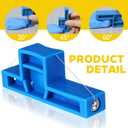 Angle Cutting Clay Tool, Small Steel Wire Bevel Cutter, Blue Pottery Angle Clay Trimming Tool, Plastic Pottery Trimming Tools, Plastic Ceramic Wire for Ceramics and Sculpting (2.7x1.1x0.6 Inch)