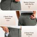 G Gradual Men's Golf Shorts 12" Long with 4 Pockets Lightweight Casual Knee Length Short Quick Dry Hiking Work Travel Shorts (Grey Sage,34)