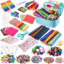 Sundaymot Arts and Crafts Supplies for Kids, 2000+Pcs DIY Craft Kits, Ages 6-10, Educational Preschool and Homeschooling Arts Programs, Children Craft Kits, Christmas Gifts for Boys and Girls.