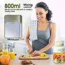 WISEBOND Portable Smoothie Blender for Shakes & Smoothies 43oz 1300ML large Capacity Cordless Juicer Cup Sharp Blades Powerful Blending Juice Vegetable Crush Small Ice for Kitchen Gym Outdoor (Green)