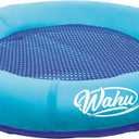 Wahu Hydro Pod Versatile Pool Float with Carrying Bag, 21" Round Portable Pool Float for Adults and Kids Ages 8+, Light Blue/Blue