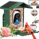 PeckCam Bird Feeder with Camera Solar Powered, AI Identify & Auto Capture with 32GB Card, 2K HD Live Video Smart Bird Feeder Camera Instant Notifications in Backyard, Gift for Bird Lovers