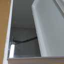 SONGMICS Mirror Jewelry Cabinet Armoire Organizer, Wall or Door Mount Storage Cabinet with Full-Length Frameless Lighted Mirror, Built-in Makeup Mirror, 2 Drawers, Lockable, White UJJC013W01