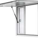 VEVOR Concession Window for Food Truck, 48"x36" Aluminum Alloy Service Window, Up to 85 Degrees Serving Window with 4 Sliding Windows & Awning Door & Drag Hook, for Food Truck Concession Trailer