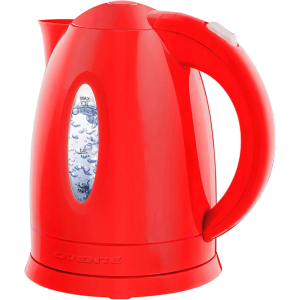 OVENTE Electric Kettle, 1.7L Fast Boiling Water Heater for Coffee or Tea, BPA Free with Water Level Gauge, Auto Shut-Off, Boil-Dry Protection, Indicator Light and Removable Filter, Red KP72R