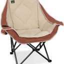 Northroad Folding Camping Chair,Oversized Portable Camp Chair w/Cup Holder,Heavy Duty Padded Lawn Chair Support 300 LBS for Outdoor, Tailgates, Beach, Hiking, and Picnics