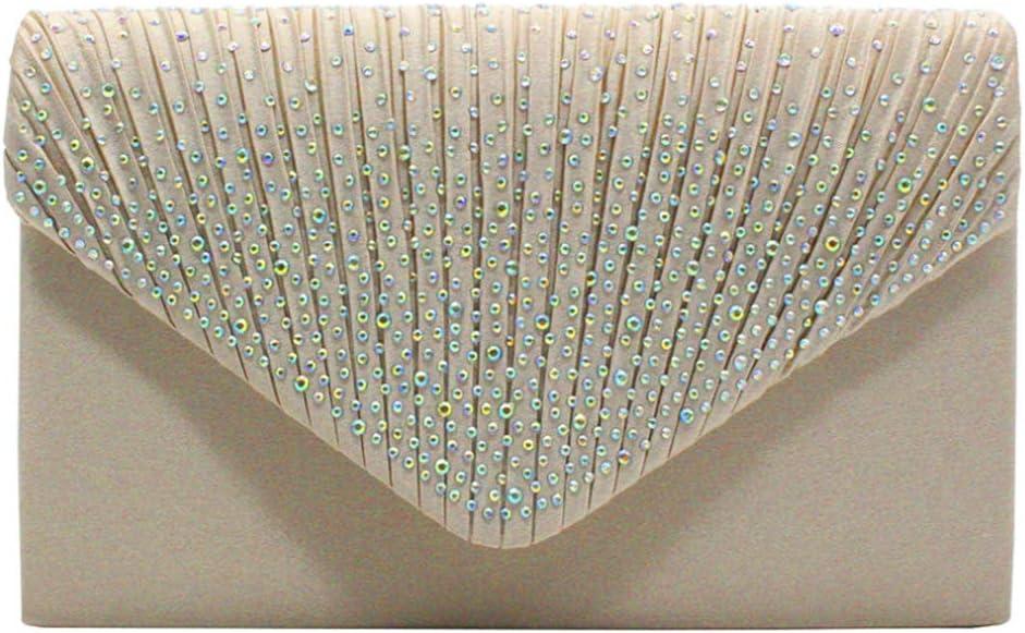 New Ladies Evening Handbags Bridal Wedding Bag Handbag (Apricot)