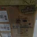 Kids Play Kitchen Playset, Pretend Cooking Stove, Recirculating Play Sink & Coffee Maker, Complete with Play Food & Accessories, Basic Cardboard Box Packaging  Not Ideal for Gifting  Green