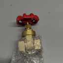 1/2" NPT Brass Gate Valve, Heavy Duty Female x Female Thread Manual Rotary Sluice Valve with Wheel Handle for Water, Oil, Gas, Industrial Plumbing, and HVAC Systems (1/2", DN15)