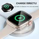 3 x Yitork 2 Pack Case for Apple Watch Series 10 46mm with Built in Screen Protector, HD Hard Full Face Cover Accessories for Iwatch Screen Protector Men Women, Transparent