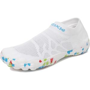 Water Shoes Women Barefoot Athletic Workout Gym Footwear Beach Swim Sneakers Quick Drying Boat Aqua Shoes for Water Sport Diving Sailing Travel Fishing Men's Shoes, White 10.5