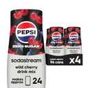 SodaStream Pepsi Wild Cherry Zero Sugar Drink Mix (440ml, Pack of 4)