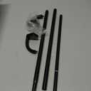 Black Double Curtain Rod 32 to 58 Inches, Blackout Wrap Around Curtain Rod for Windows, 6/8 Inch Room Darkening Telescoping Double Drapery Rod, Easy Install for Rentals & Apartments