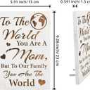 Wooden Box Sign Home Rustic Farmhouse Engrave Wood Block Plaque Office Desk Decor Sign for Shelf 5.9 x 9.0 Inches