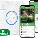 ImoLaza 16-Zone Indoor Smart WiFi Sprinkler System Controller, Easy Install Irrigation Timer for Lawn & Garden, Water-Saving Automatic Sprinkler Timer/Controller with Mobile App, Compatible with Alexa