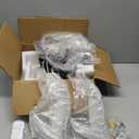 Geometric Ceiling Fan with Lights and Remote Control, 3 Light Colors, 6 Speeds, Low Profile Flush Mount for Kitchen, Bedroom, Living Room (24"-Dark wood grain color)