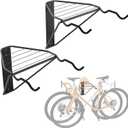 WALMANN Wall Mounted Horizontal Bike Rack, Foldable Space Saving Bicycle Storage for 4 Bikes, Indoor Bike Storage for Garage