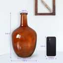 Bfttlity Clear Glass Vase Tall Farmhouse Vase for Branches Glass Vases for Centerpieces in Home Decoration (M-Amber)