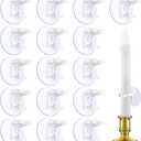 16 Pieces Window Candle Holder Clamps Candle Suction Cups Holder Suction Cups with Clamps for Christmas Party Candle Lamp