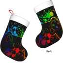 Gamer Gamepad Large Christmas Stockings, Xmas Tree Fireplace Hanging Decorations for Home Holiday Decor (One Size)