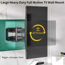Full Motion TV Wall Mount for 50-90", Hold 264 lbs, ±90° Rotation