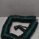 Coil Hose 75FT EVA Coil Garden Hose With 3/ 4'' Brass Connector Coiled Water Hose Lightweight And No Kink Includes 7 Patterns Spray Nozzle For Outdoors Lawn Watering Car Washing