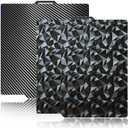 JUUPINE 3D Printer Build Plate Smooth PEO+Smooth PET 257x257mm Spring Steel Sheet for Bambu Lab P2S/X2D/X1/X1C/X1E/P1P/P1S/A1 Heat Bed for Bambu lab X2D Build Plate (Carbon Fiber + Diamond Pattern)