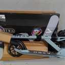 AERO MOBILITY Kick Scooter for Kids 6+, Teens & Adults | Light Up Wheels, Hand Brake, Rubber Deck Mat & Shock Absorption | Foldable & Height Adjustable