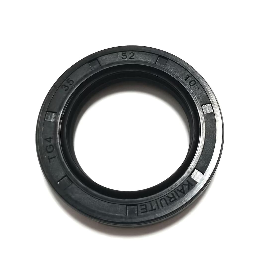 2 x Oil Seal 35mm x 52mm x 10mm Nitrile Rubber Cover Double Lip with Spring for Bearing Shaft, Pack of 1
