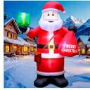 14 FT Christmas Inflatables Santa Claus Outdoor Decoration, Giant Santa Inflatable with Gift Bag, Blow Up Yard Decor with Built-in LED Lights for Xmas Lawn Garden Home Holiday Party