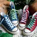 DELELE 2 Pairs Reflective Shoelace Flat Safety Laces for Shoes Sneakers Boots (47 Inch (120cm), 05 Dot Mint Green)