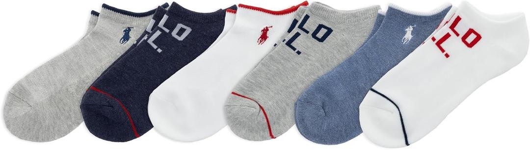 Polo Ralph Lauren Women's "RL" Low Cut 6 Pack, Size: 4-10