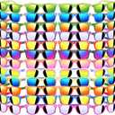 48 Pack Kid Sunglasses Bulk for Luau Party Favors, 16 Colors Neon Sunglasses with UV400 Protection, Gift for Classroom, School Prizes Goody Bag Stuffer, Kid Birthday, Beach, Summer Pool Party Supplies
