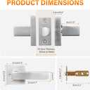 Door Handle with Lock, Passage, 10 Pack, Silver