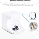 Photo Light Box 10" Portable Folding Photography Light Tent kit with 2 Light Bar -40pcs LED Light and 6 Kinds Color Backgrounds for Small Size Items (10 inch - White)