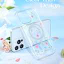 Loheckle for iPhone 16 Pro Case Women - Compatible with MagSafe Girls Cute Glitter Dried Flower Floral Girly Aesthetic Sparkle Unique Design Handmade Phone Cover for Apple 16 Pro 6.3", Fen