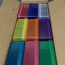 9 Pack Medium Colored Plastic Hobby Art Craft Organizer, Mini Plastic Storage Containers with Latching Lid, for Pencil Box, Lego, Crayon